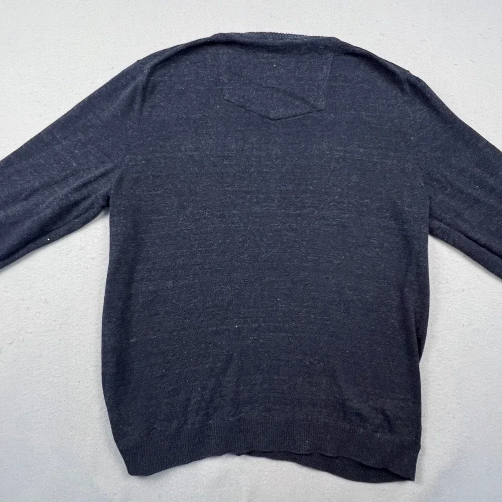 Fat Face Sweater Mens XL Navy Marl Crew Neck Pullover Lightweight Casual Soft